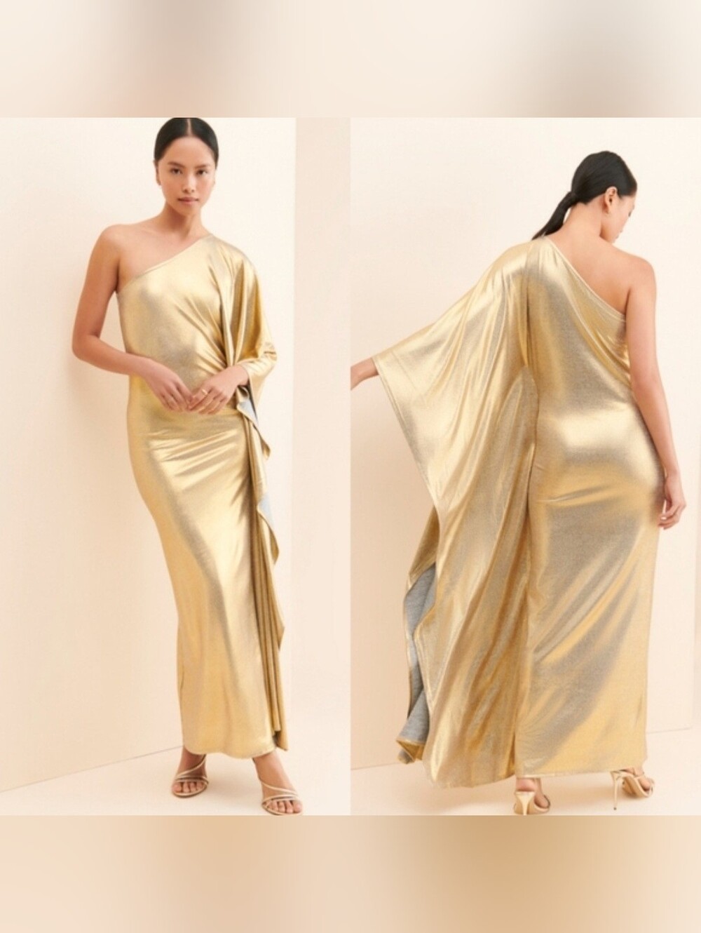 Ripley Rader Throwback Metallic Gown